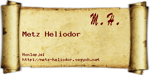 Metz Heliodor névjegykártya
